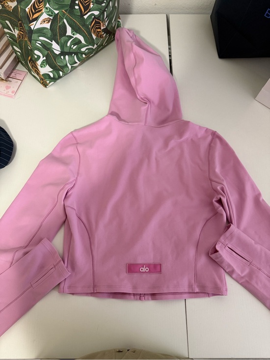 ALO Yoga Tops - ALO Yoga Pink Hooded Crop Jacket